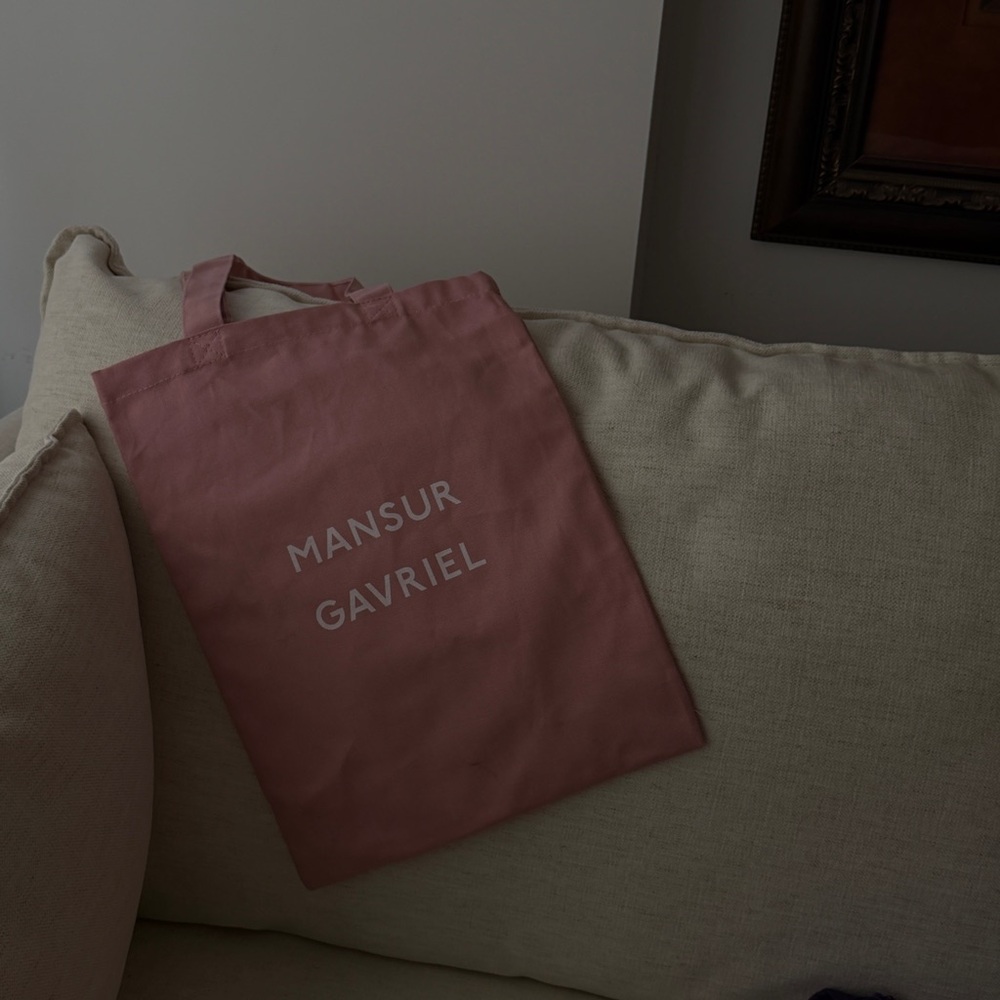 Mansur Gavriel Rose Canvas Logo Tote
